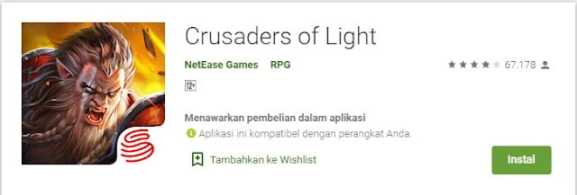 Game MMORPG Crusaders of Light