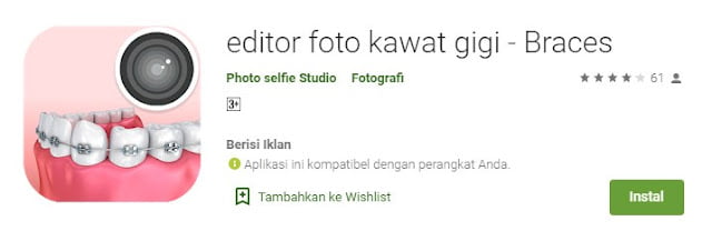 Aplikasi Edit Behel Gigi Android