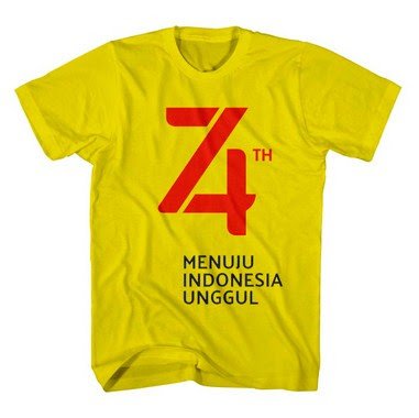 Desain Kaos Agustusan Simple Kuning