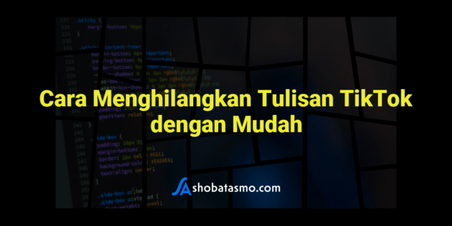 Cara Menghilangkan Tulisan TikTok dengan Mudah