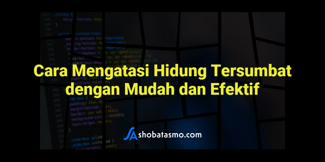 Cara Mengatasi Hidung Tersumbat Dengan Mudah Dan Efektif