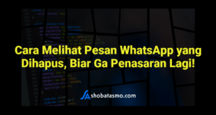 Cara Melihat Pesan WhatsApp yang Dihapus, Biar Ga Penasaran Lagi!